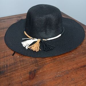 Black wide brim hat